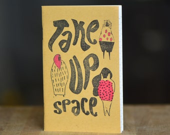 Take Up Space Notebook // Watercolor Notebooks // Self-Care Gift // Graduate Student Gift // Feminist Notebook // Social Justice Gift