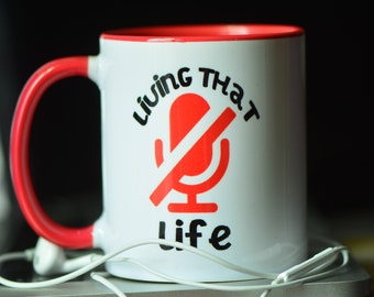 Living That Mute Life // Funny Zoom Mug // Humor During Pandemic // Mute Yourself Mug // Teleconferencing Mug // Zoom Mug // Meetings