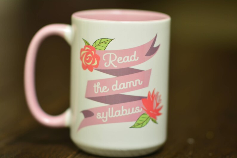 Read the Damn Syllabus // Gift for Professor // Academic Humor // Gift for TA // Teacher Gift // Graduate Student Mug image 5