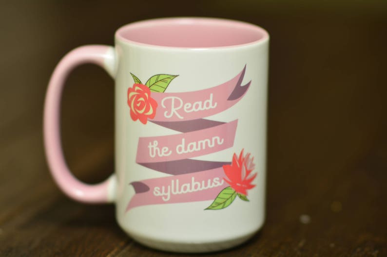 Read the Damn Syllabus // Gift for Professor // Academic Humor // Gift for TA // Teacher Gift // Graduate Student Mug image 4
