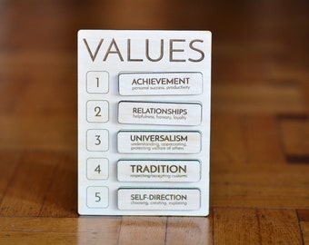 Values Board // Therapy Tools // Acceptance and Commitment Therapy // Psychology Gift // Psychotherapy // Value Action // Therapist Gift
