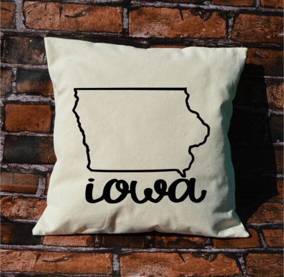 Iowa Pillow Pillow Gift Iowa Gift Decorative Pillows Etsy