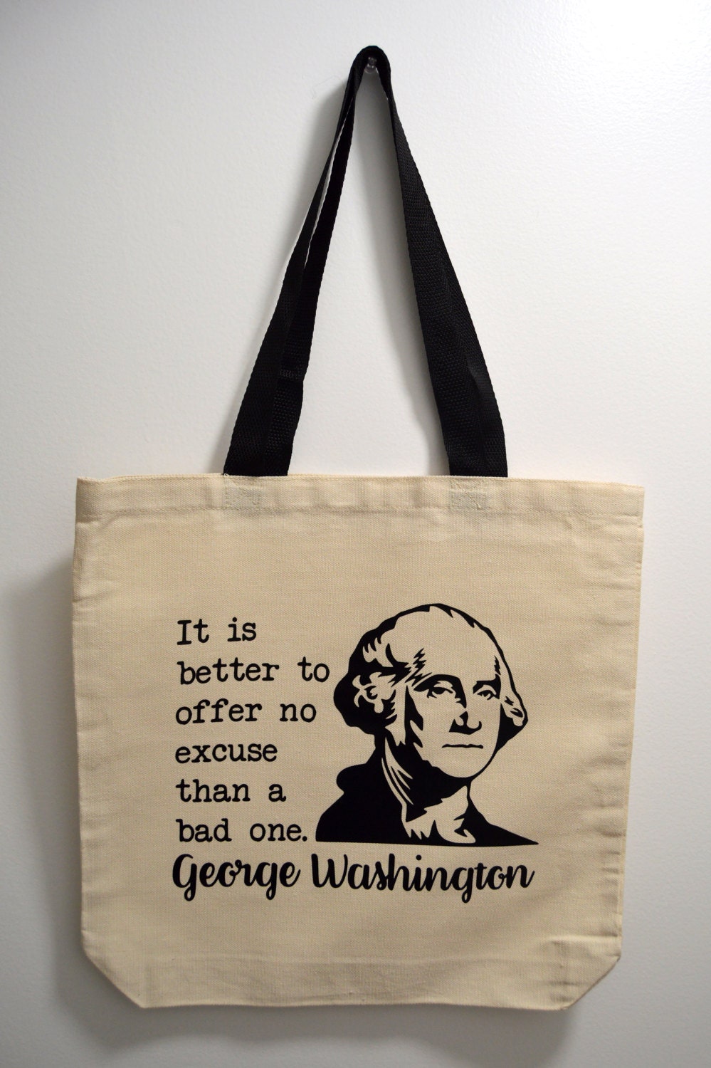 Washington tote bag History Tote Bag Novelty Tote Etsy