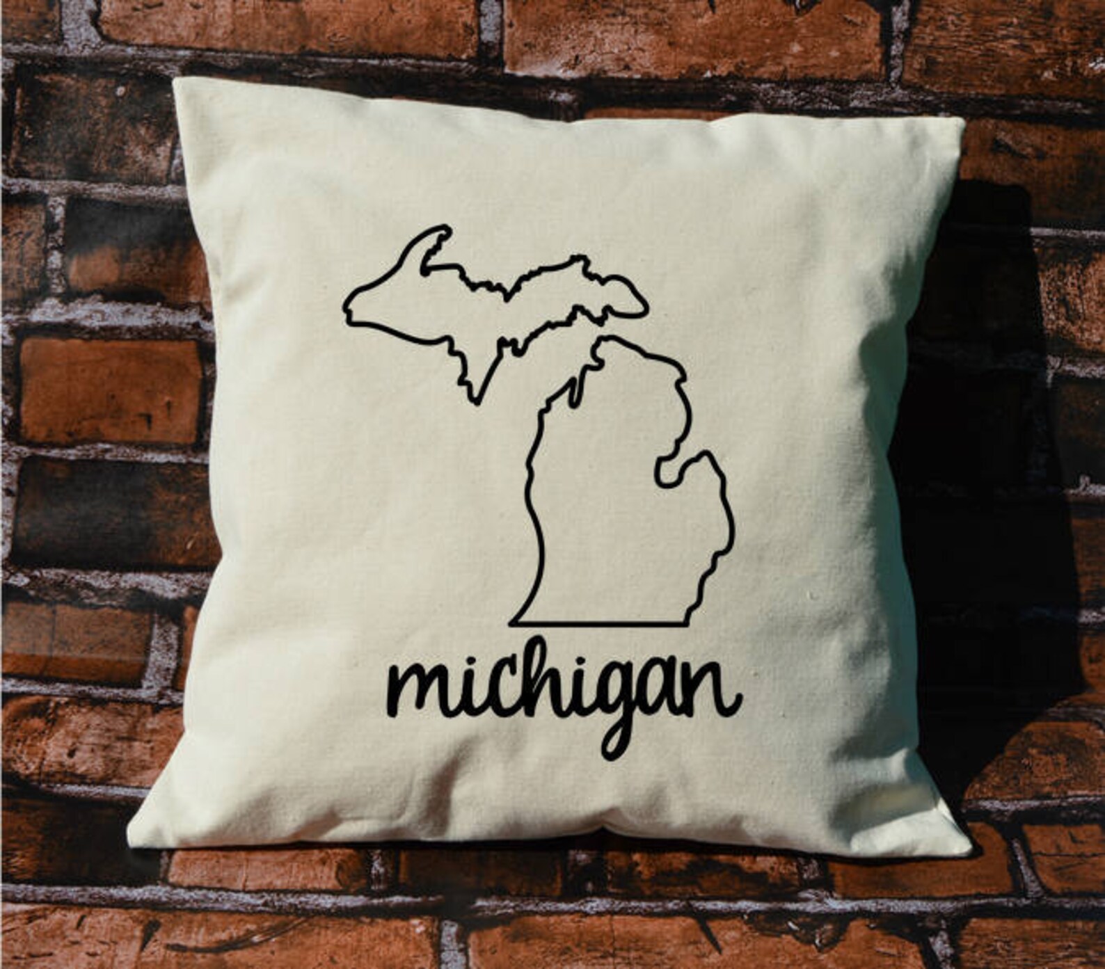 Michigan pillow pillow gift Michigan gift decorative Etsy