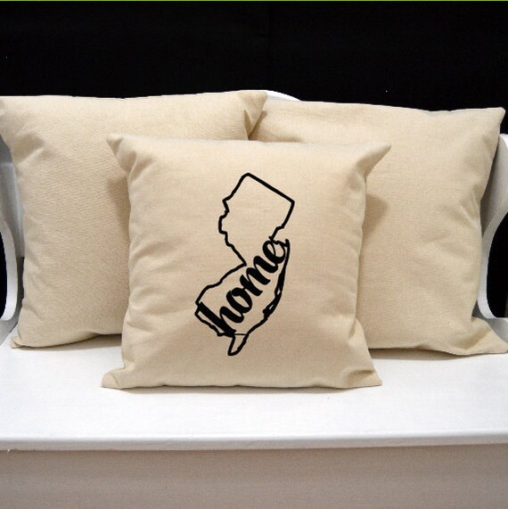 New Jersey Home Pillow New Jersey Pillow Home Pillow Pillow Etsy
