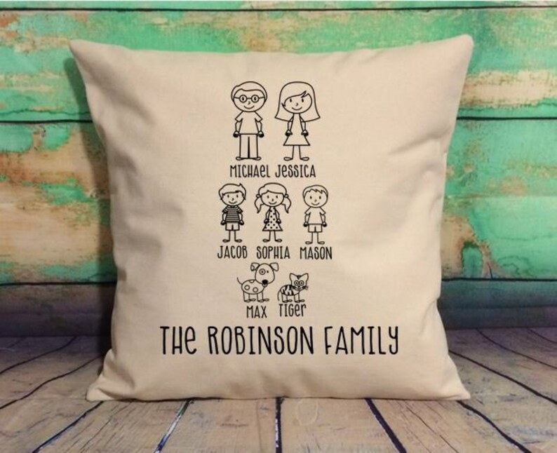 Custom Family Pillow Personalized Pillow Custom Pillowcase Etsy
