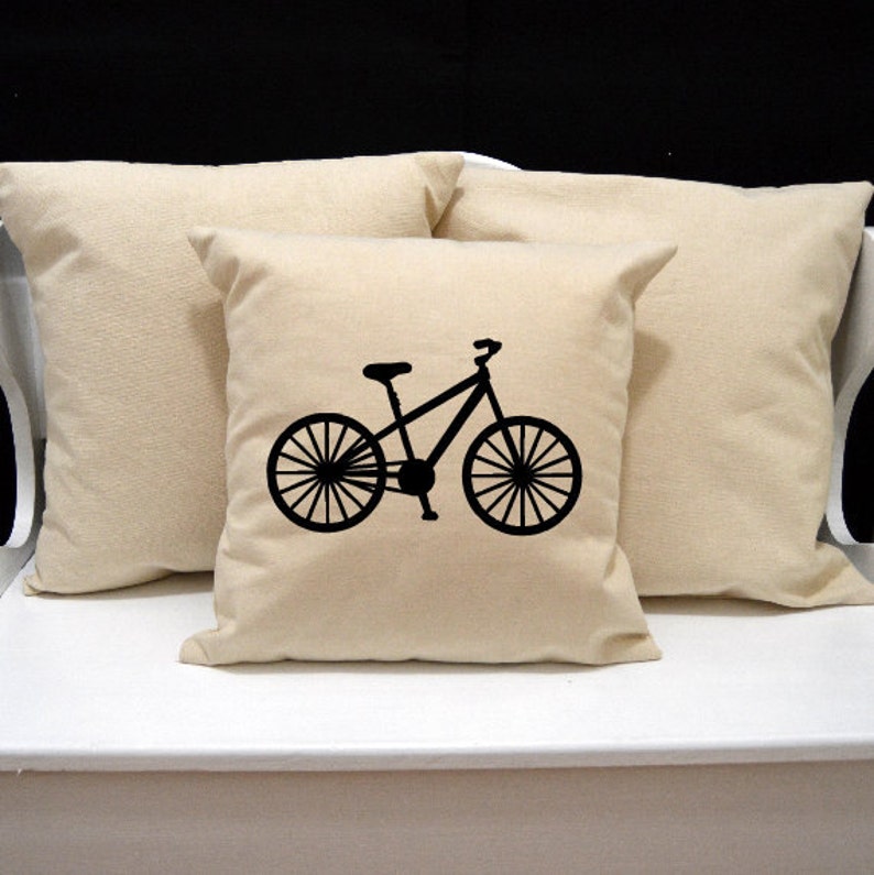 Bike Pillow Bicycle Pillow Novelty Throw Pillow Pillow Etsy