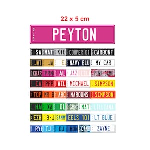 Personalised Custom License Number Plate 22 x 5 cm Rego Style Key Tag School Bag Tag
