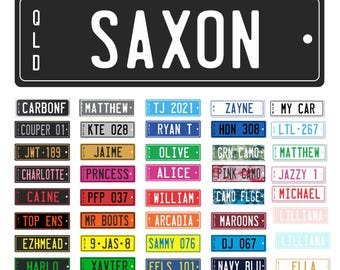 Personalised Keyring Custom Key Ring License Number Plate Rego Style Key Tag School Bag Tag