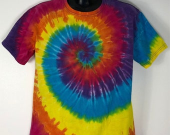 Tie Dye T Shirt Hippie Rainbow - Retro Sizes S M L XL 2XL 3XL 4XL Mens Ladies TYE DYE