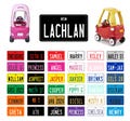 Personalized Cozy Coupe License Plate - Custom Ride On Car Plate (90x50mm) Suits Little Tykes product logo