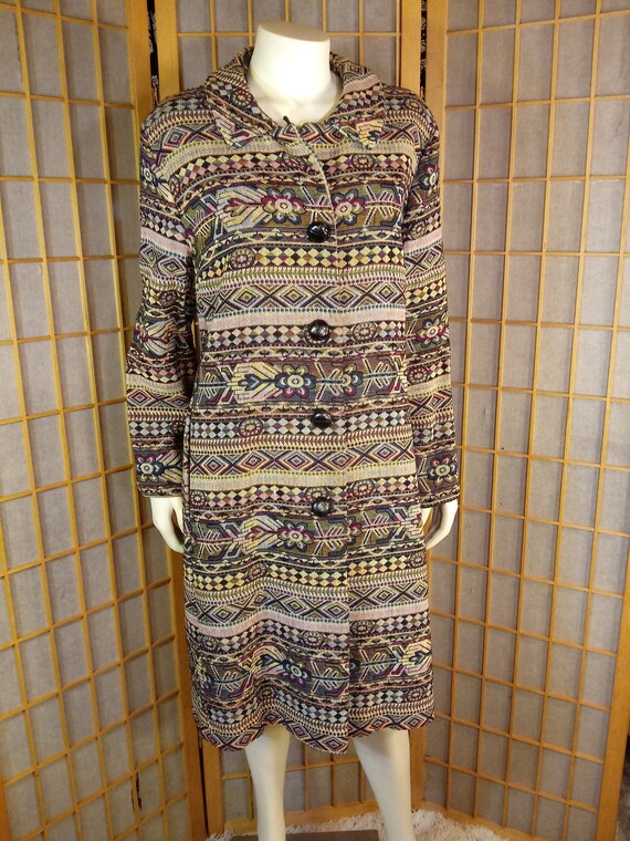 60s Mod Tapestry Midi Jacket