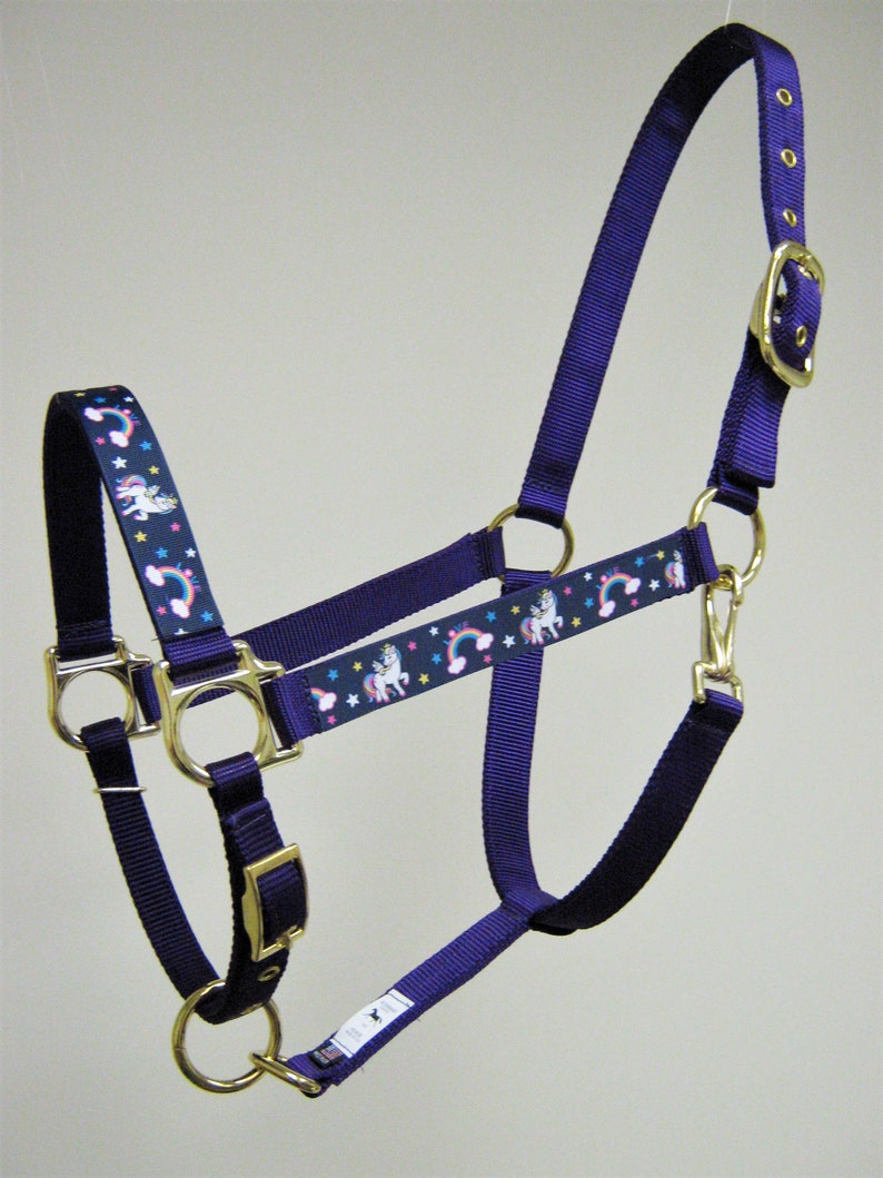 Unicorn Horse Halter Rainbow Pony Halter Fantasy Lilac Horse Etsy
