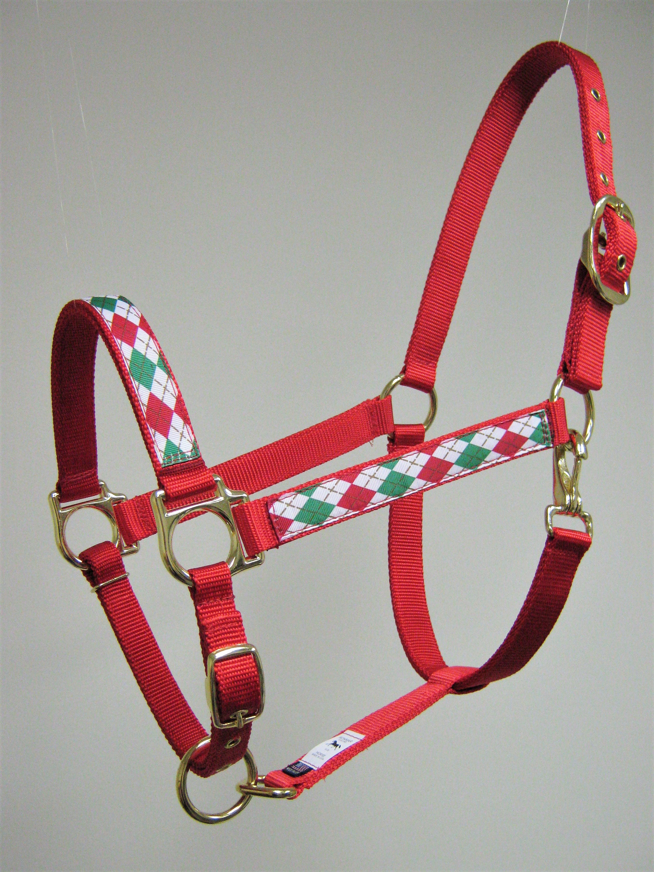 Christmas Horse Halter Holiday Draft Halter Argyle Large Etsy