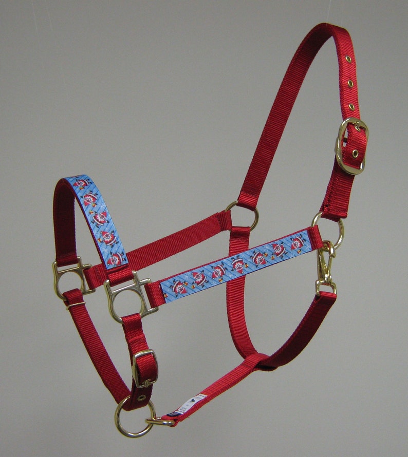 Christmas Horse Halter Holiday Draft Halter Tumbling Santa Etsy
