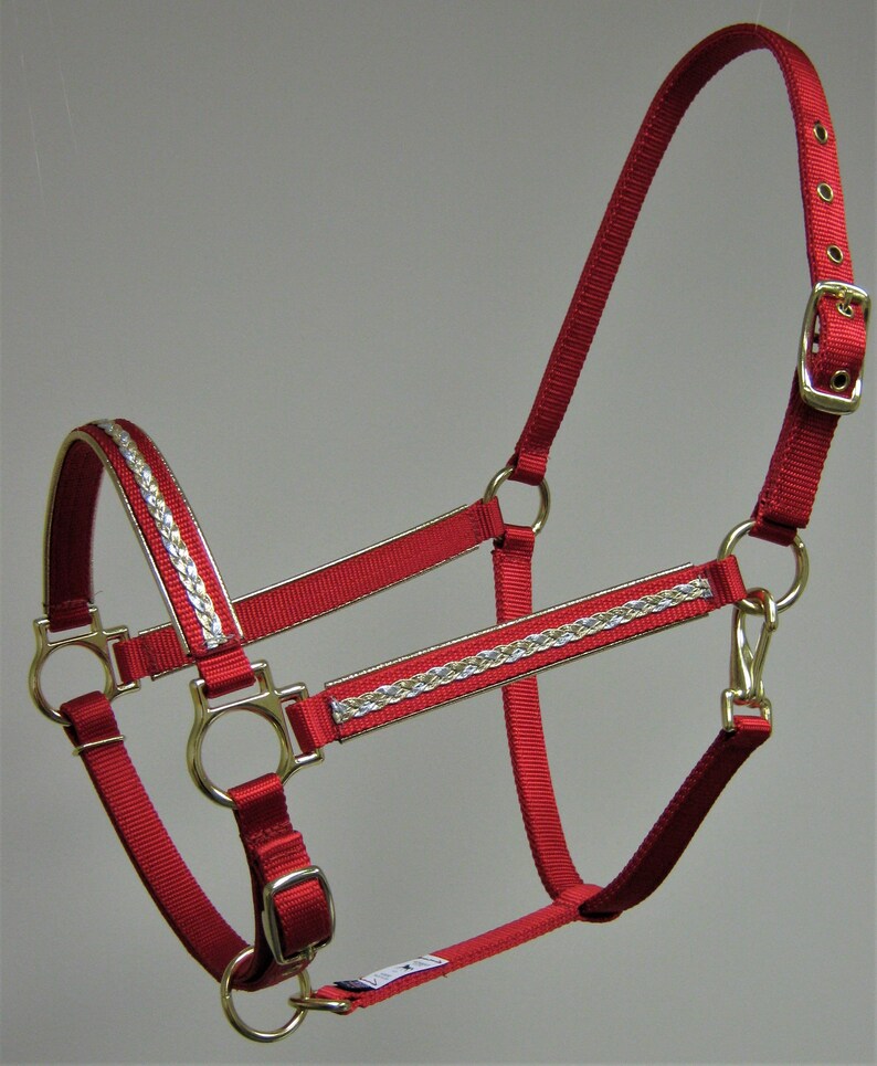 Braid Piping Horse Halter Gold Braid Draft Horse Halter Etsy
