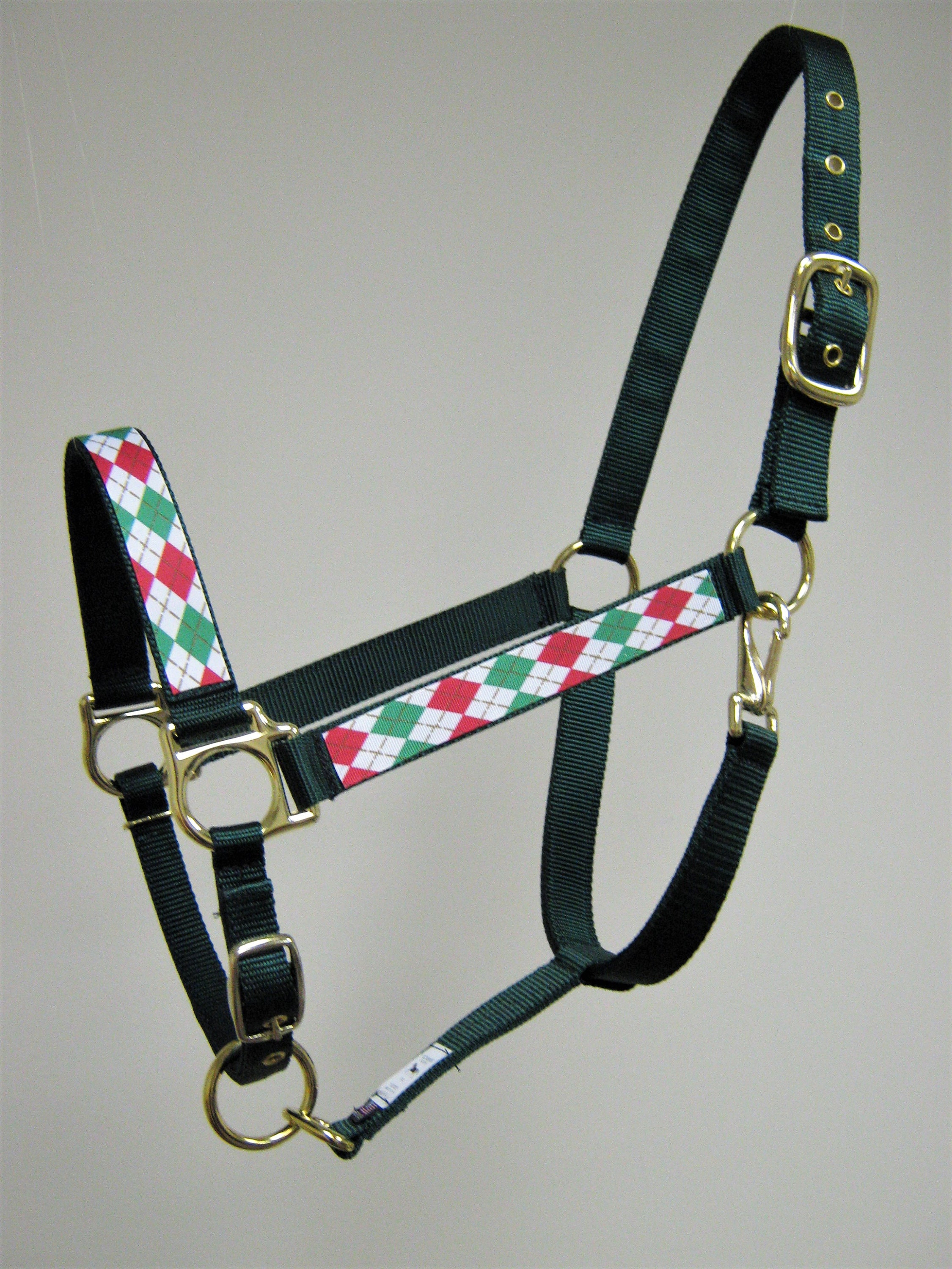 Christmas Horse Halter Holiday Draft Halter Argyle Large Etsy