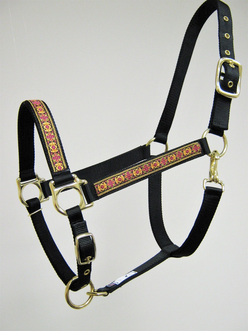 India Design Horse Halter Gold Metallic Ribbon Horse Halter Etsy