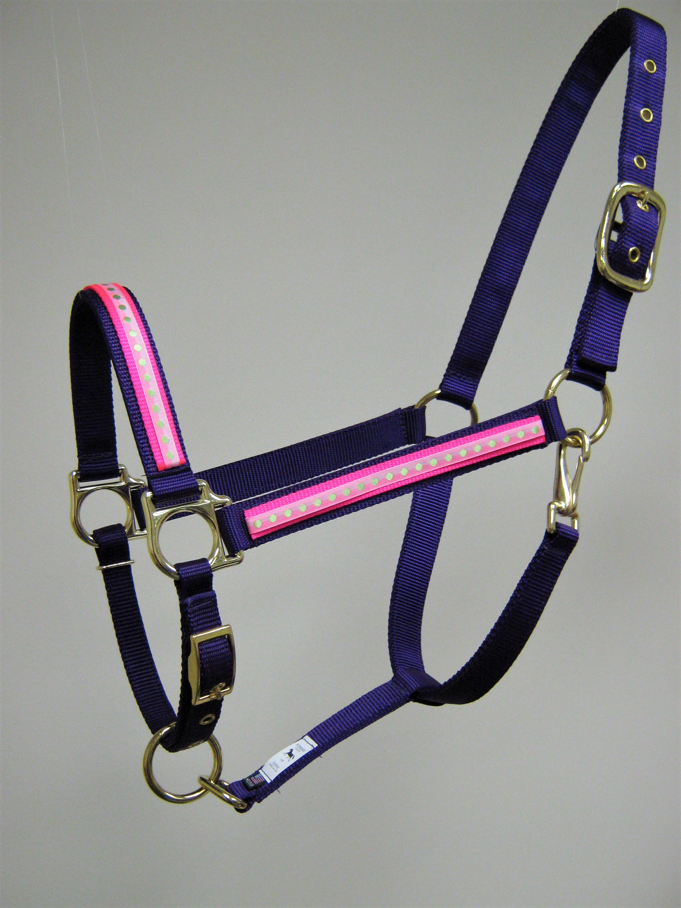 Two Tone Dots Horse Halter Dots Draft Horse Halter Polka Dot Etsy