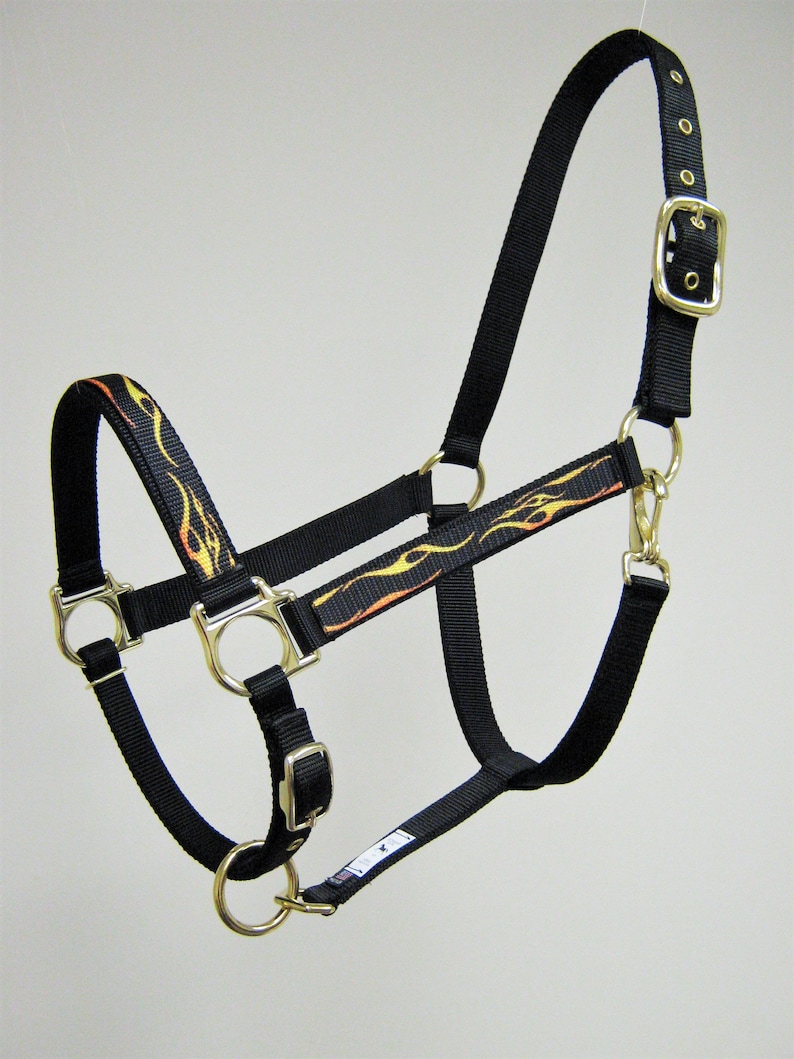 Flames Horse Halter Custom Draft Halter Fancy Pony Halter Etsy