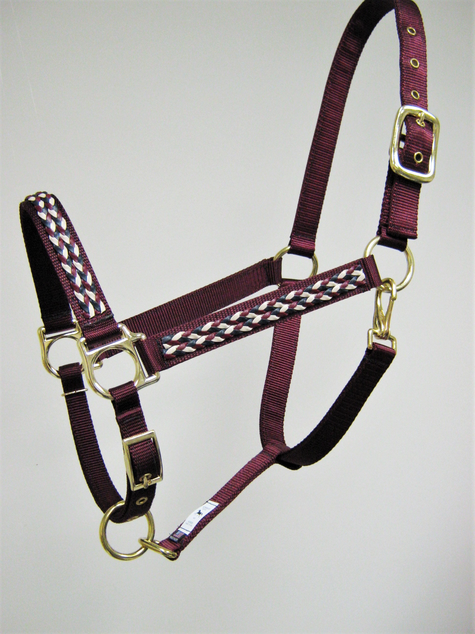 Burgundy Braid Horse Halter Braid Large Horse Halter Double Etsy