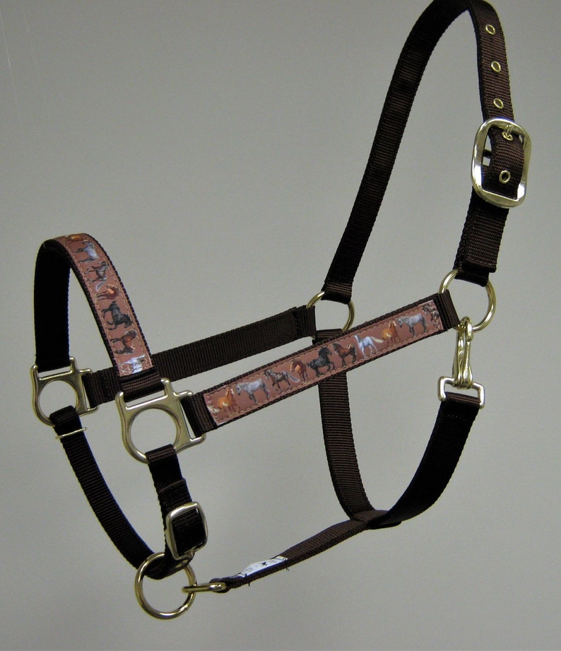 Horse Ribbon Horse Halter Fancy Nylon Horse Halter Horse Etsy