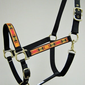Dynasty Design Horse Halter, Colored Horse Halter, Custom Draft Horse Halter, Custom Horse Halters, Designer Large Horse Halters
