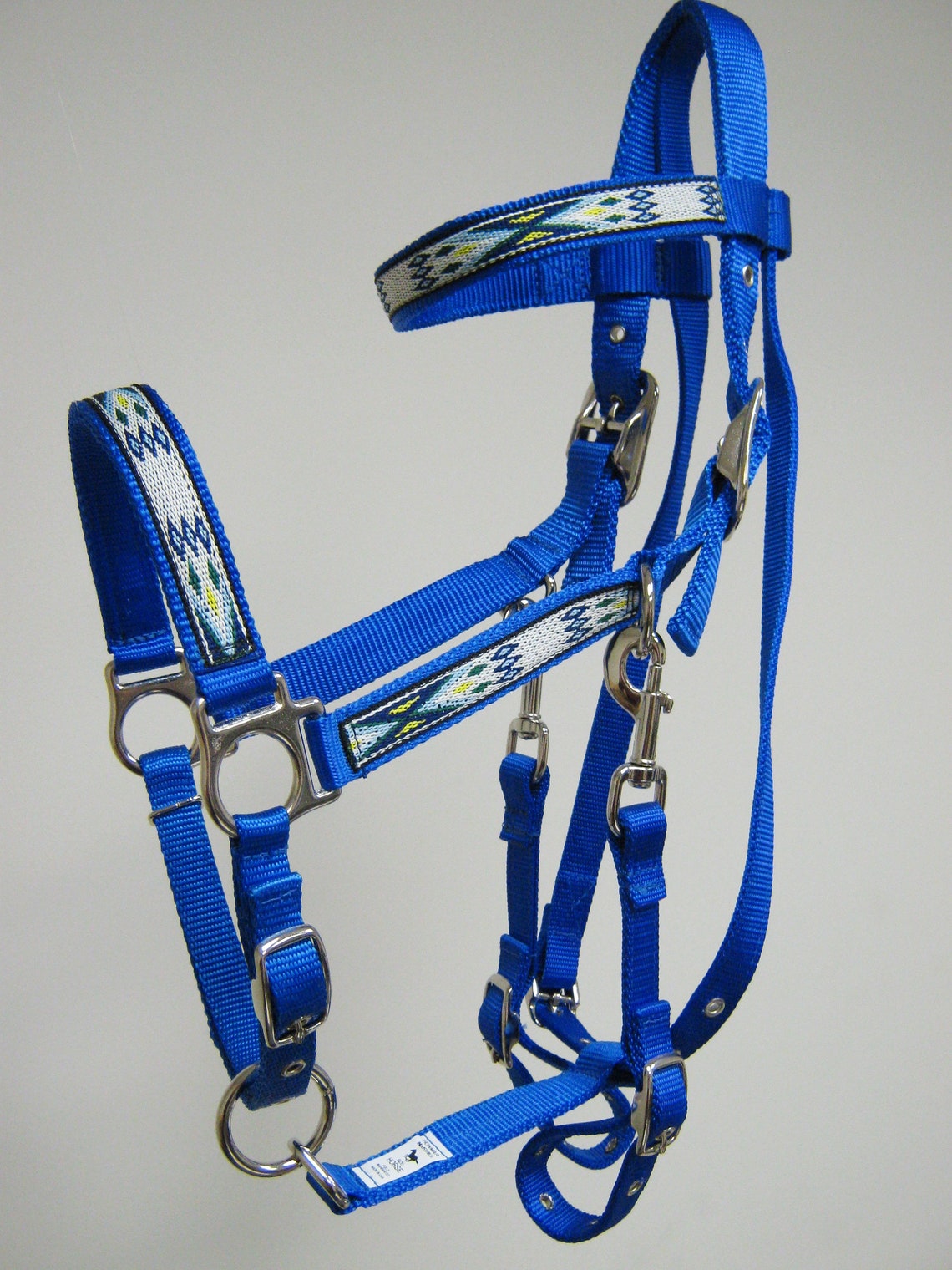 Blue Cimmeron Horse Halter Bridle Combination Horse Etsy
