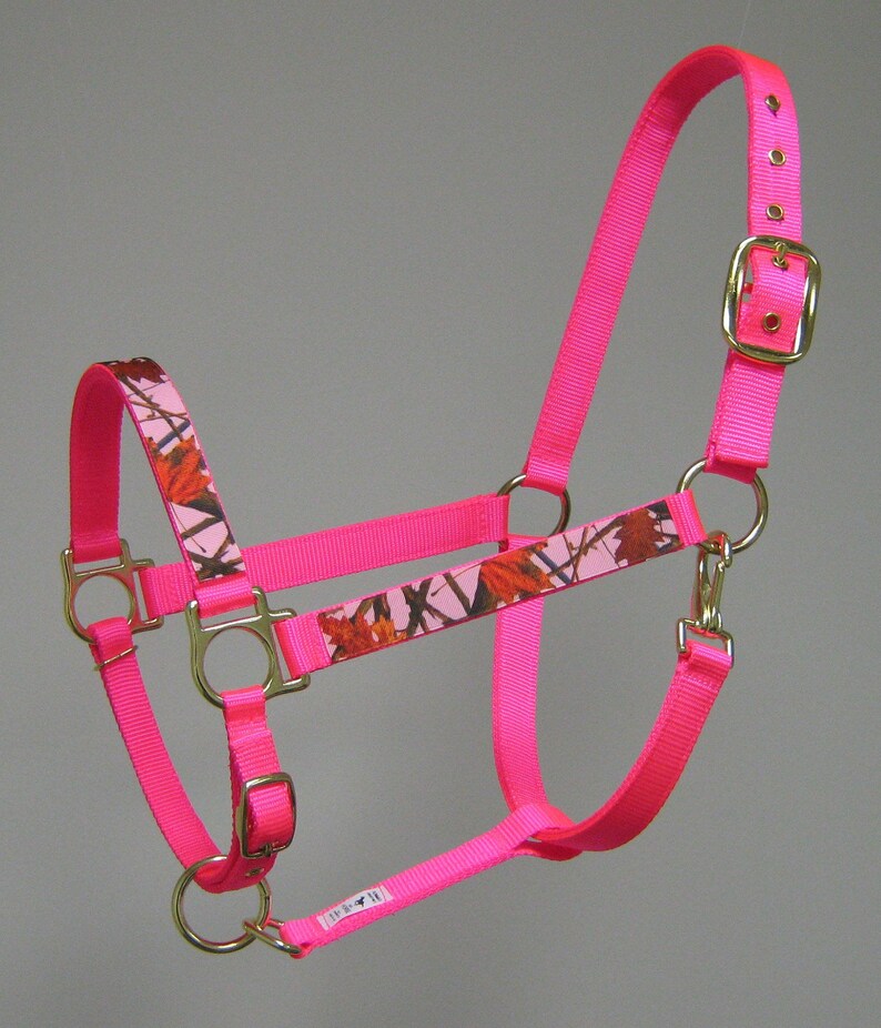 Pink Mossy Horse Halter Camouflage Horse Halter Mossy Horse Etsy