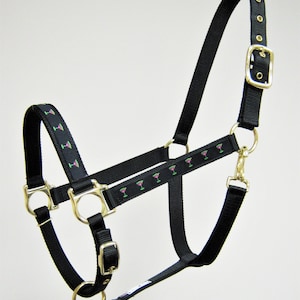 Martini Horse Halter, Cocktail Design Large Horse Halter, Custom Draft Horse Halter, Mini Horse Halter, Breakaway Horse Halters