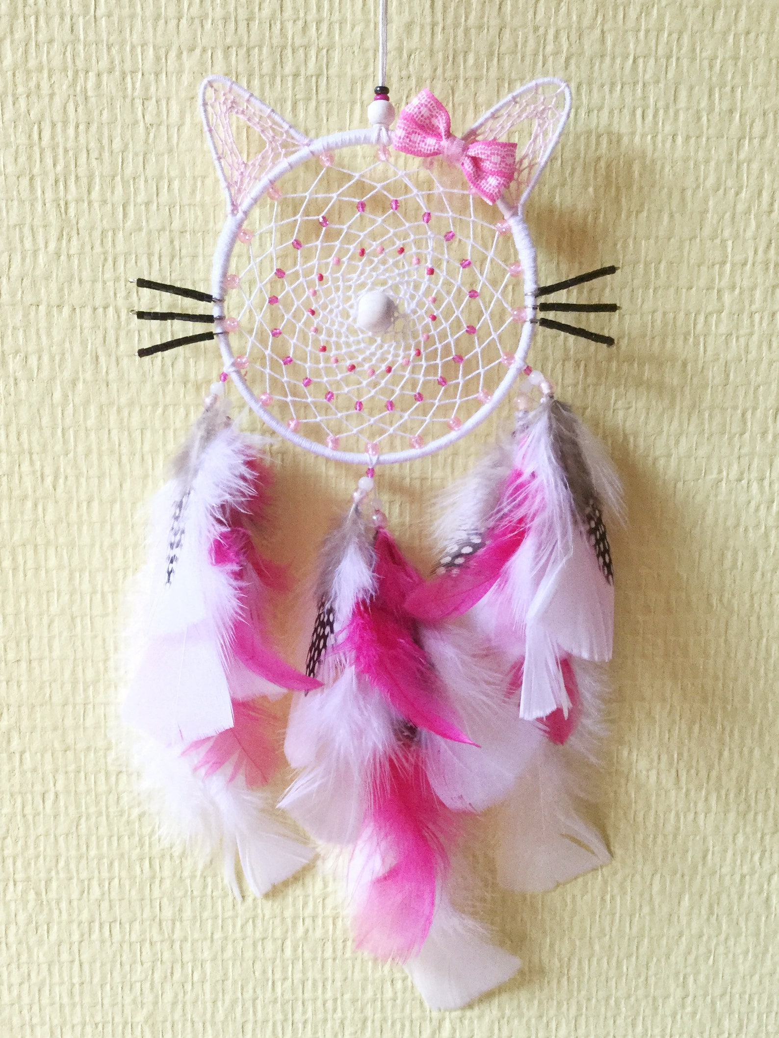 Dreamcatcher Dream Catcher Mobile Customizable Kitty Shape Cat Etsy