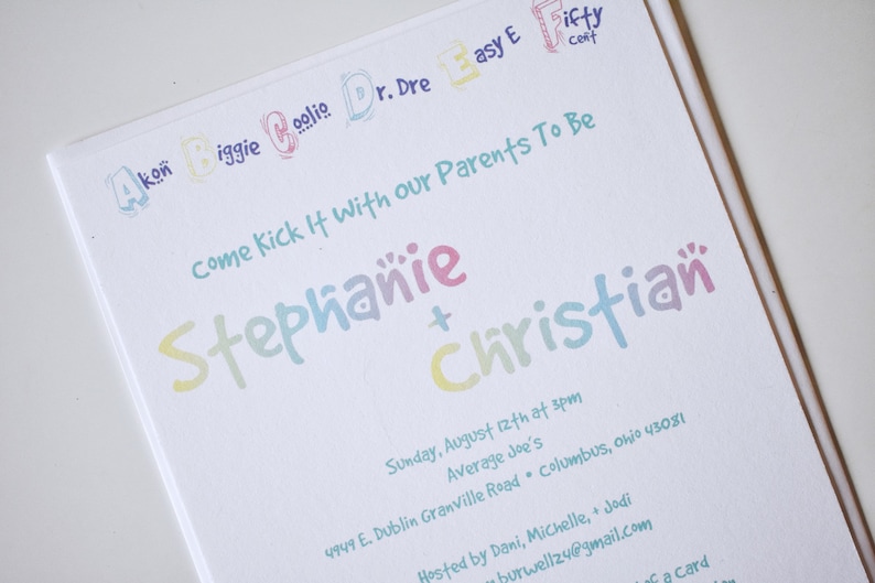 Baby Shower Invitation DIGITAL DOWNLOAD Party Invitation Baby Invitation Hip Hop R/&B Baby Pregnant Mother-to-be Invitations