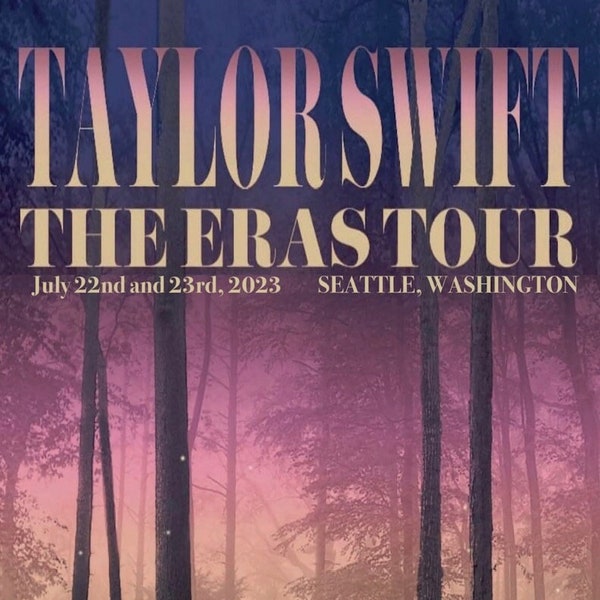 Taylor Swift Eras Tour Seattle VIP Poster