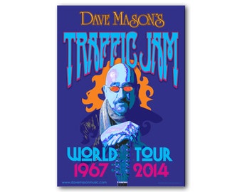 Dave Mason - Dave Mason's Traffic Jam - Tour Poster - 13" x 19" - Blacklight - first edition/first printing of 600
