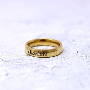 Custom Name Ring • Personalized Engraved Initial Name Ring • Personalized Gift