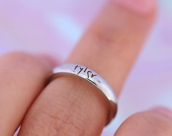 Anillo con nombre personalizado • Anillo con inicial grabada personalizada • Regalo personalizado