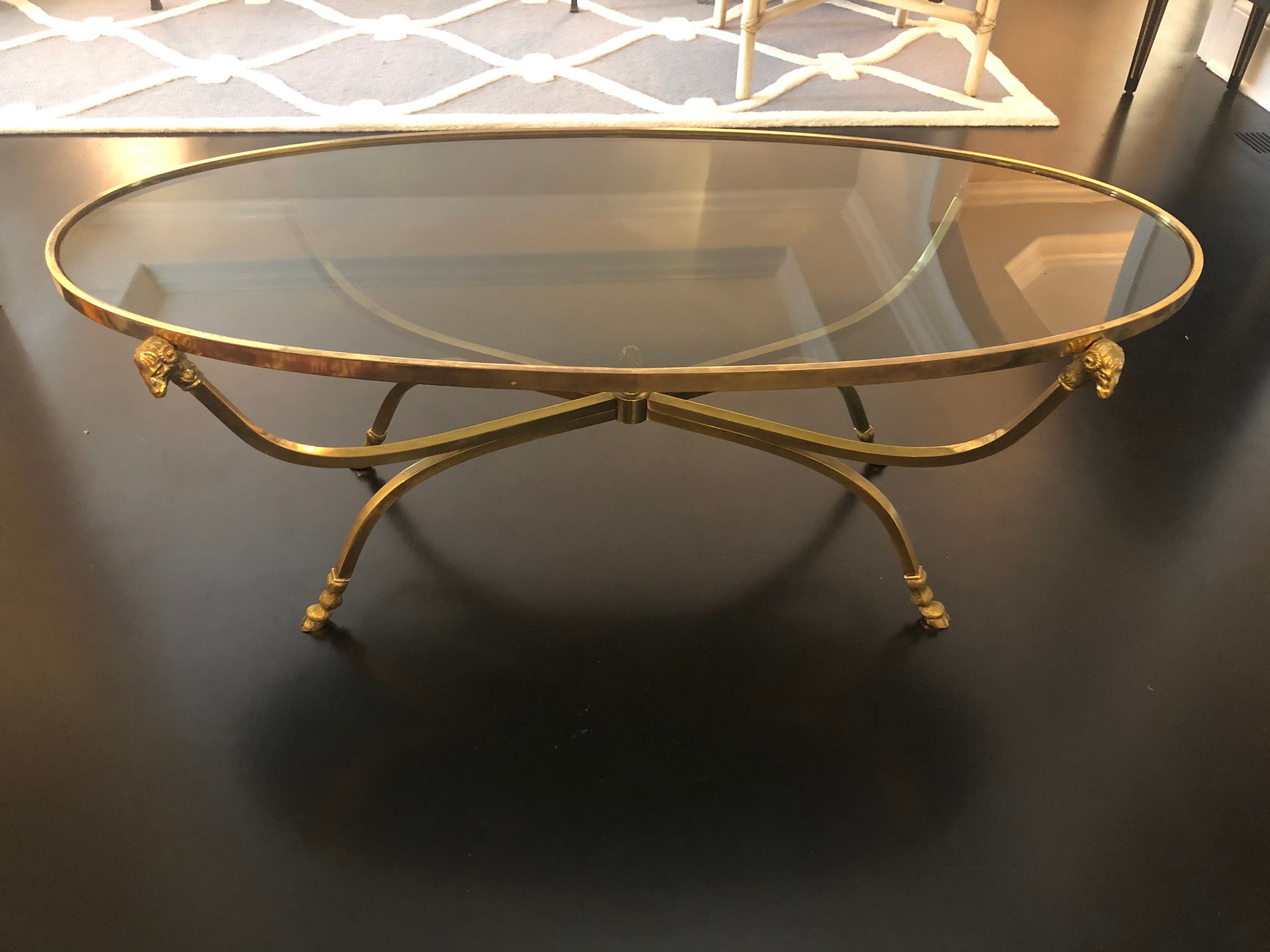 Vintage Italian Brass Coffee Table Etsy