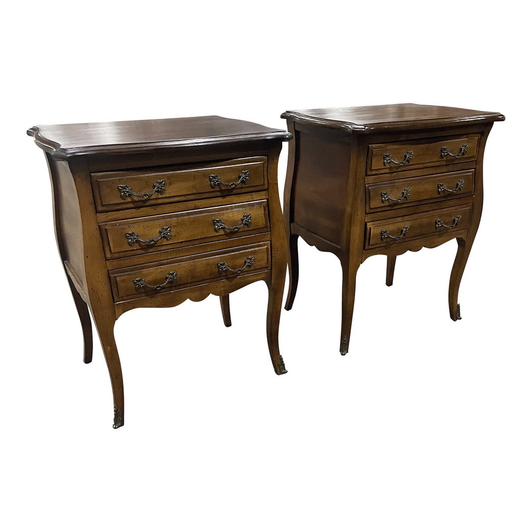 Vintage French Provincial Side Tables by Globe Furniture a Pair Etsy