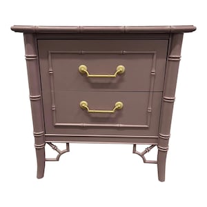 Late 20th Century Chinoiserie Coastal Nightstand by Thomasville