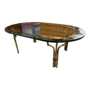 Mid 20th Century Chinoiserie Bamboo Style Coffee Table