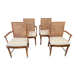 Thomasville Rattan Dining Chairs Etsy