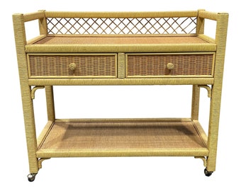 Coastal Rattan Henry Link Bar Cart