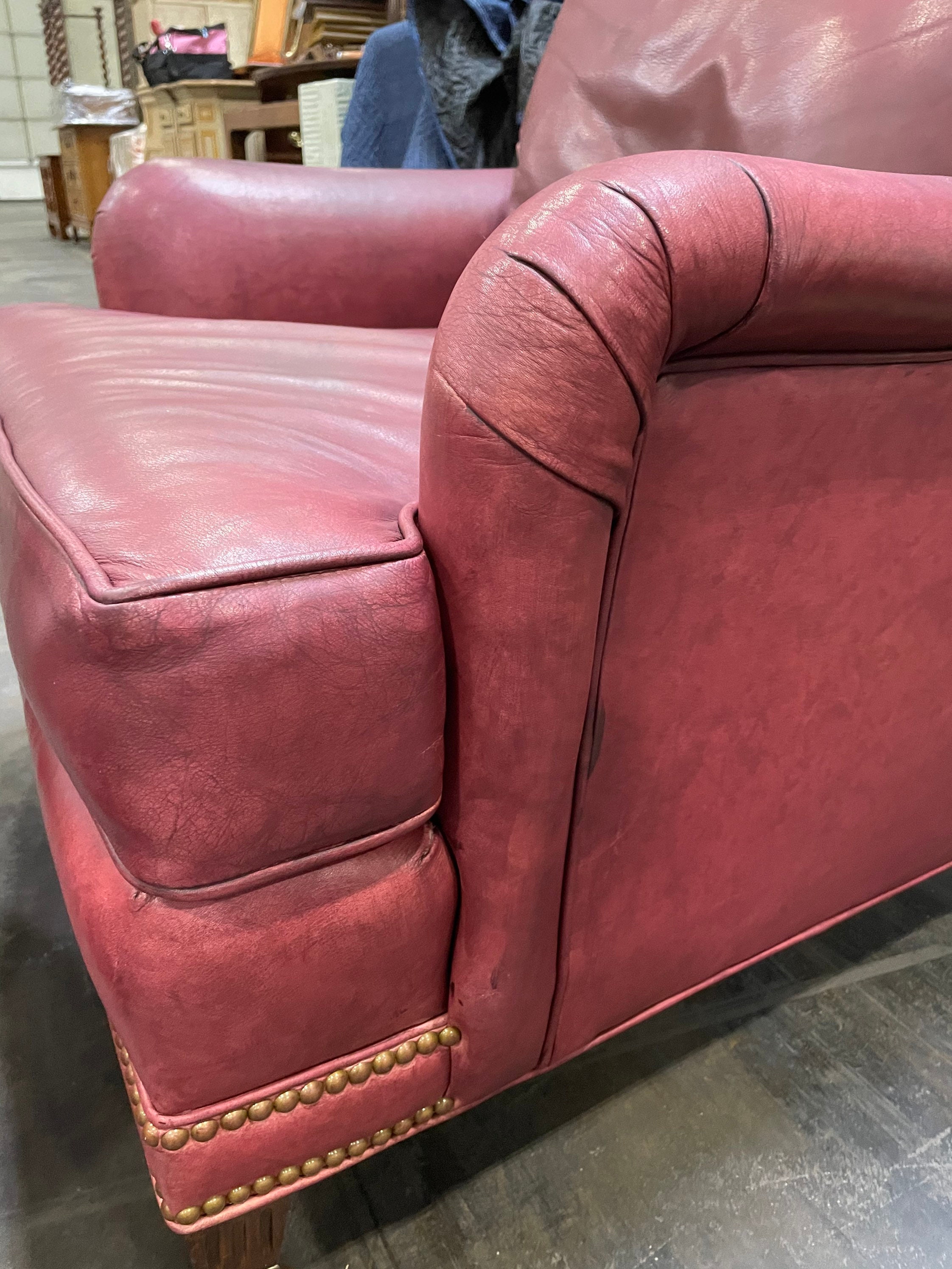 Vintage Leather Chair & Ottoman Set by Leathercraft Inc Etsy