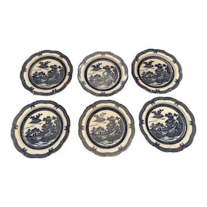 18th Century Antique Chinese Export Plates- Rare Set of 6