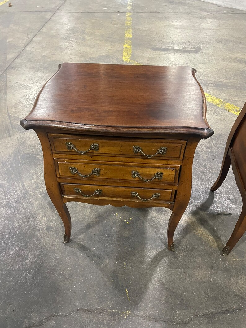 Vintage French Provincial Side Tables by Globe Furniture a Etsy