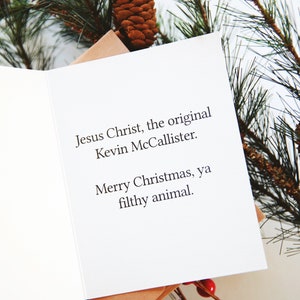 Funny Bible Verse Christmas Card: Kevin McCallister Holiday Humor image 2