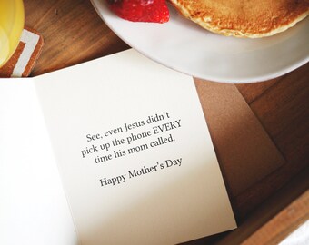 Funny Bible Verse Mother's Day Card: WWJD Linen Card