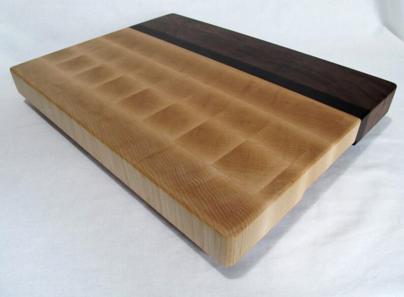 Planche à Découper En Bois érable Et Wengé - Forme Cœur, Grain D'extrémité, Grande, Neuf Sous Emballage