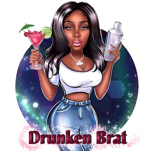 Cartoon logo, custom cartoon portrait, bartender logo