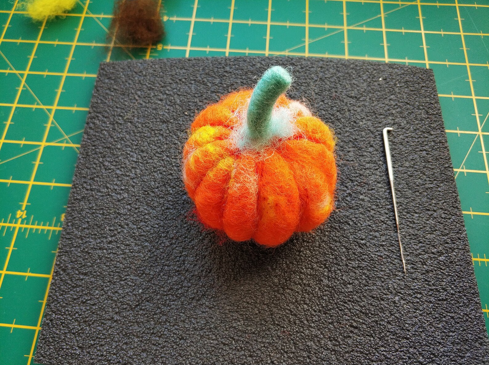 Needle felting kit Halloween pumpkin beginner starter kit Etsy